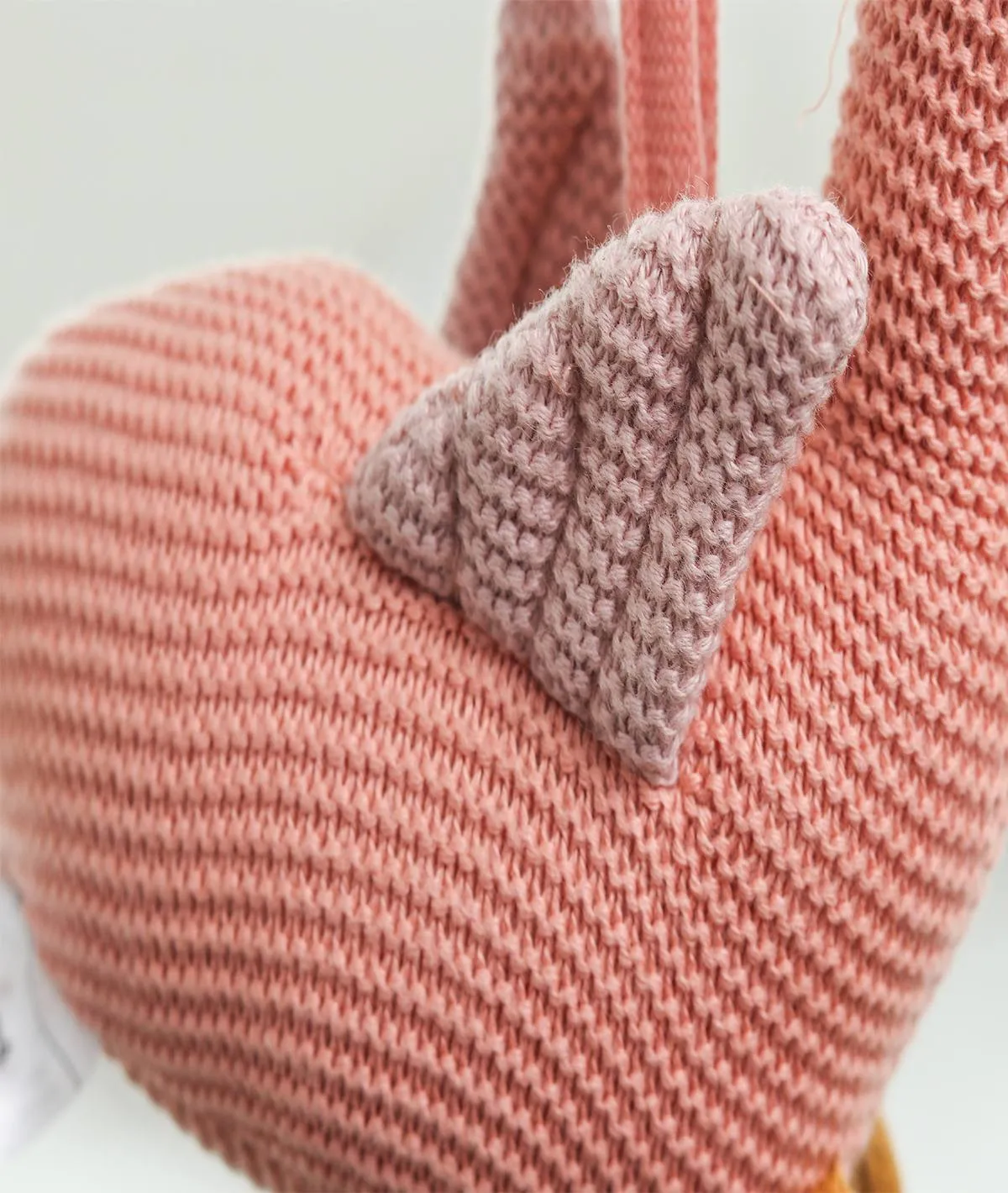 Flamingo Cotton Knitted Stuffed Soft Toy (Coral)
