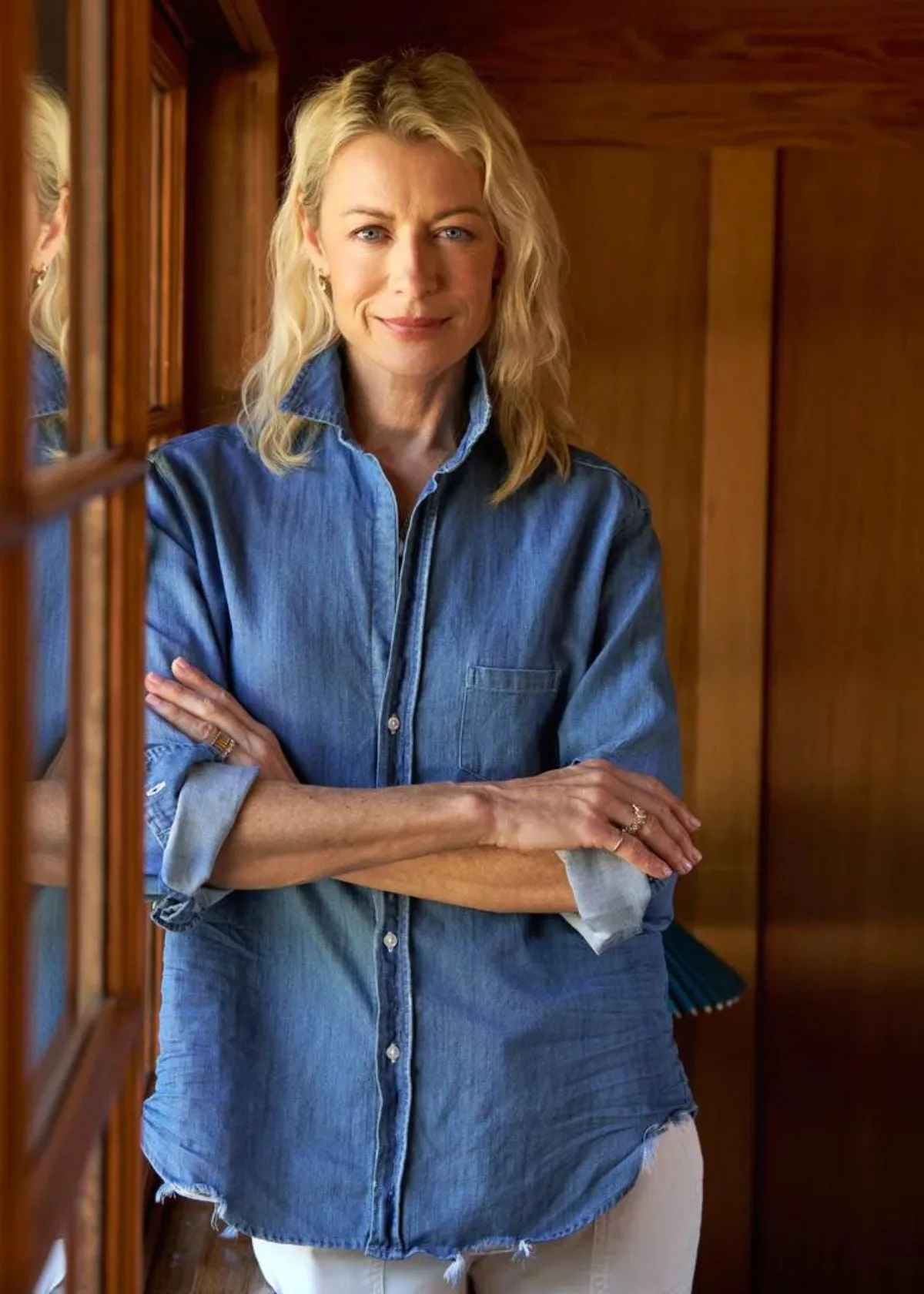 FRANK & EILEEN Eileen Relaxed Button Up Top - Vintage Stonewashed Indigo