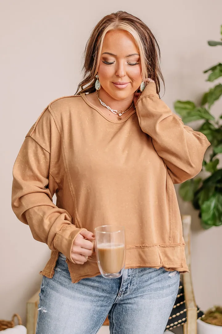 Golden Hour Mineral Washed Top | Vintage Mustard