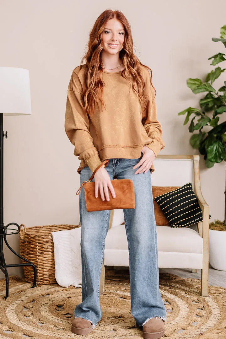 Golden Hour Mineral Washed Top | Vintage Mustard