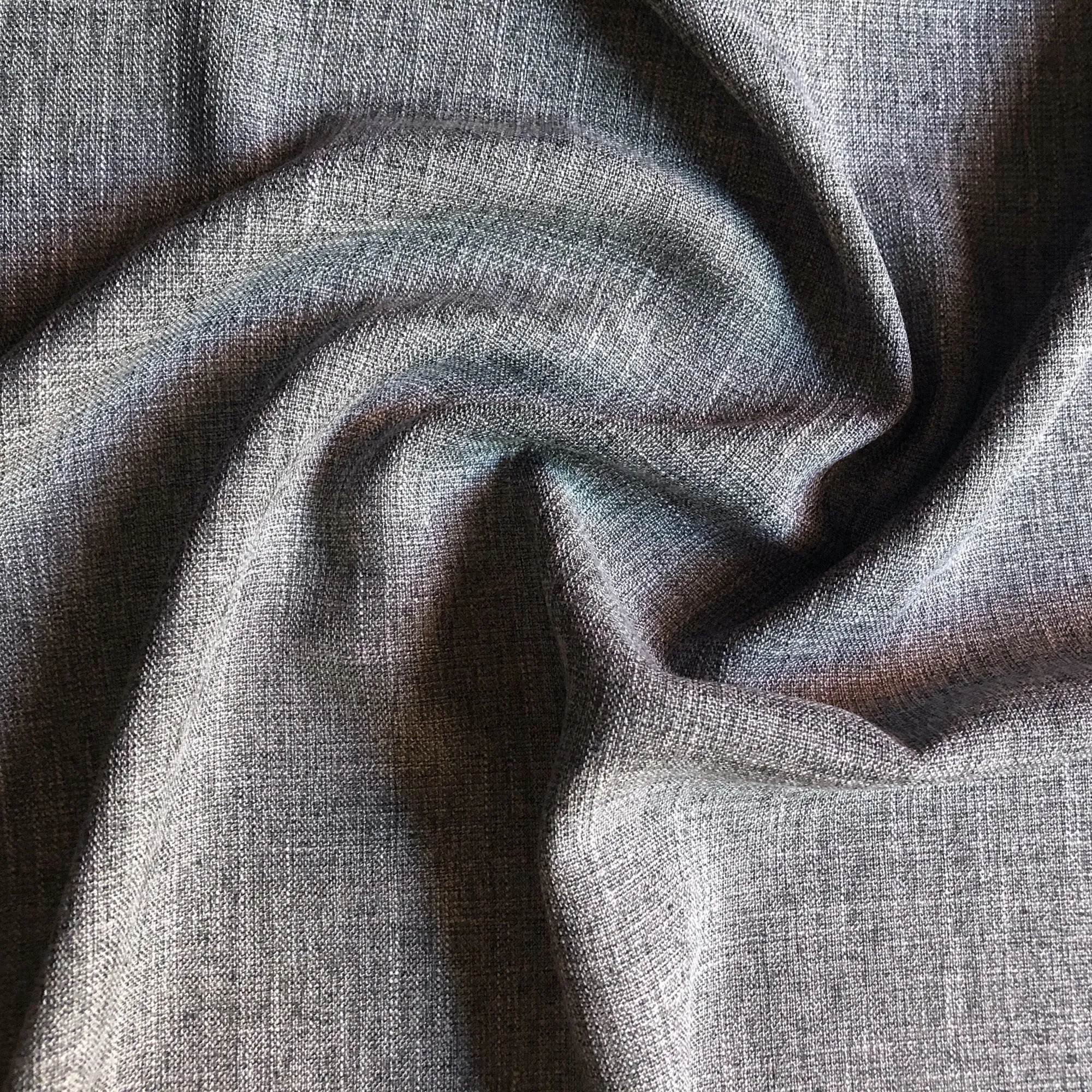 Gray Menswear Light Semi-Sheer Linen Upholstery Fabric 54"