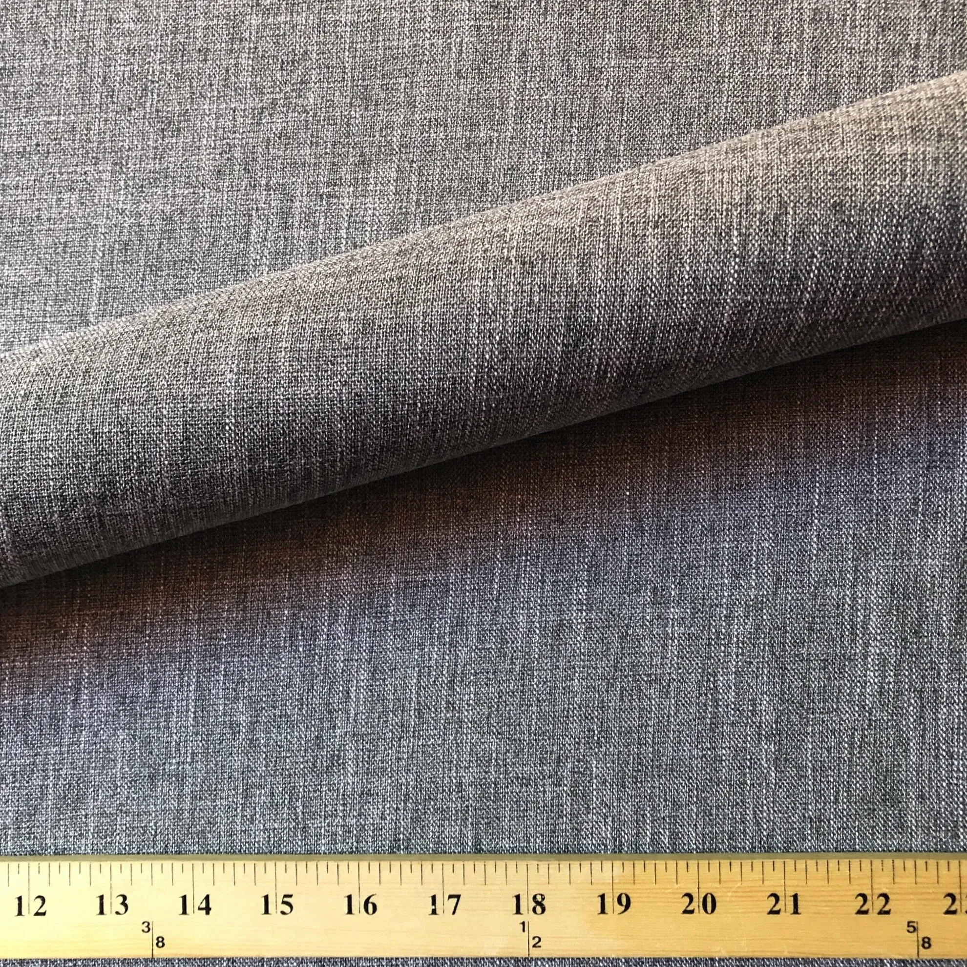 Gray Menswear Light Semi-Sheer Linen Upholstery Fabric 54"