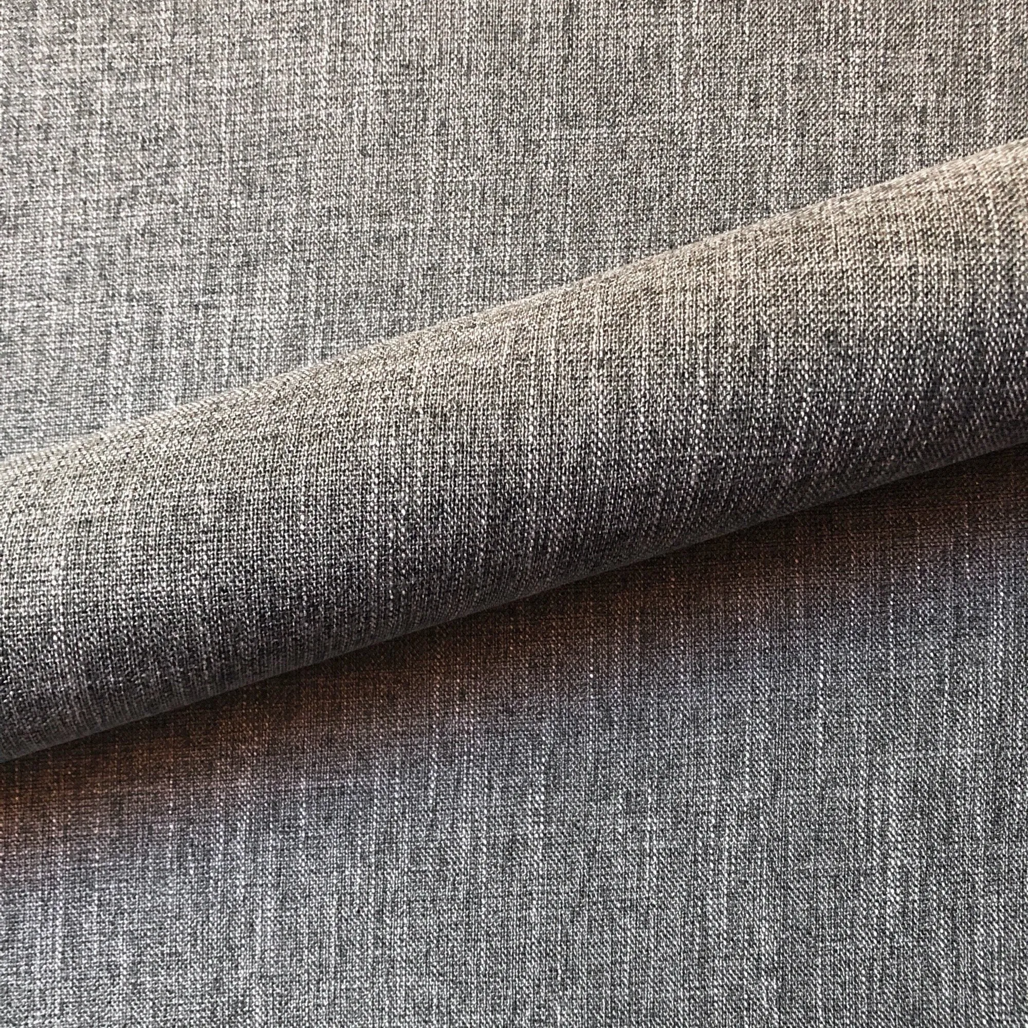 Gray Menswear Light Semi-Sheer Linen Upholstery Fabric 54"