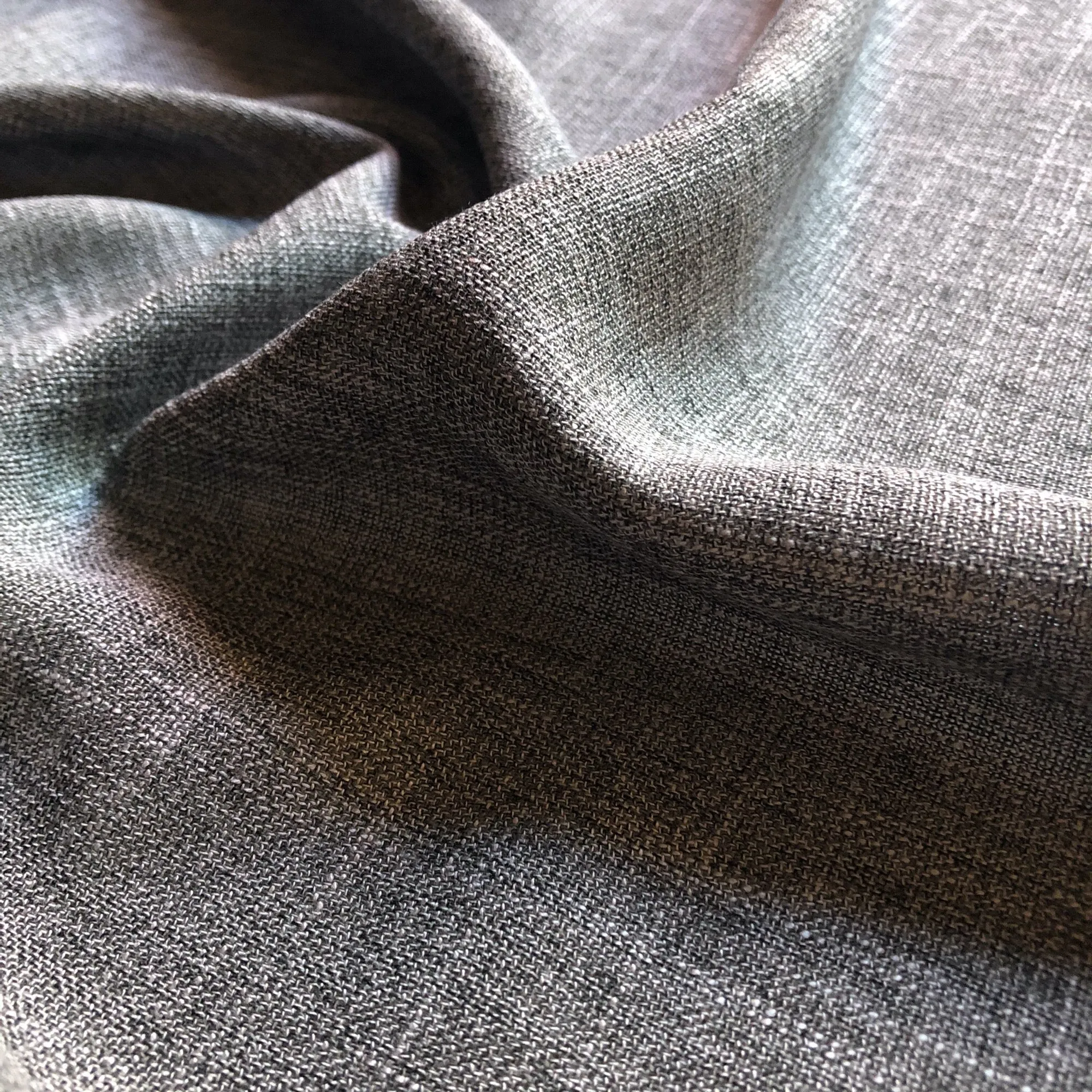 Gray Menswear Light Semi-Sheer Linen Upholstery Fabric 54"