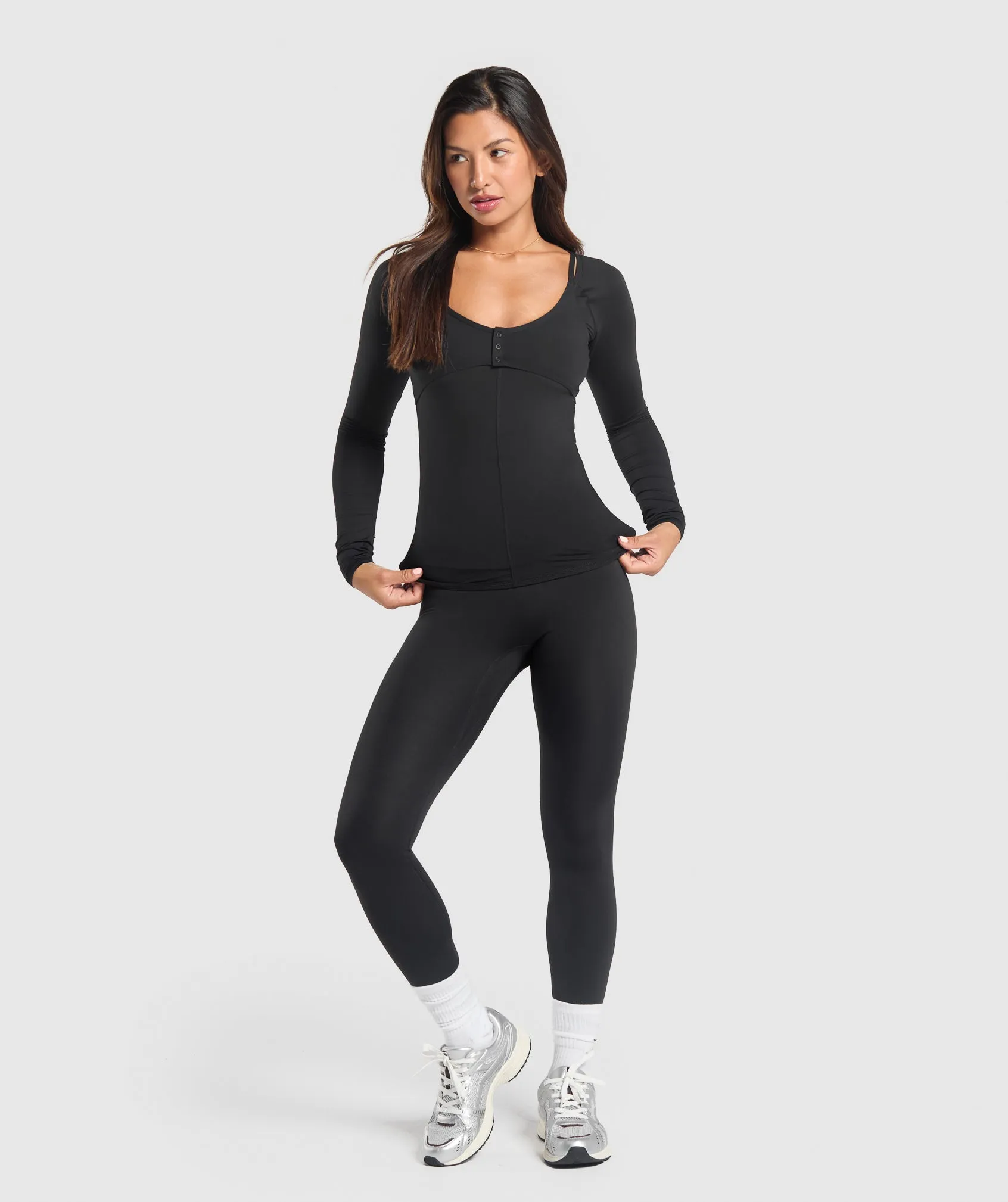 Gymshark Rest Day Buttery Soft Long Sleeve Top - Black