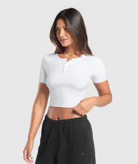 Gymshark Rest Day Buttery Soft Midi Top - White