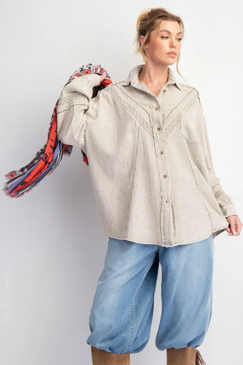 Hazel Button Up