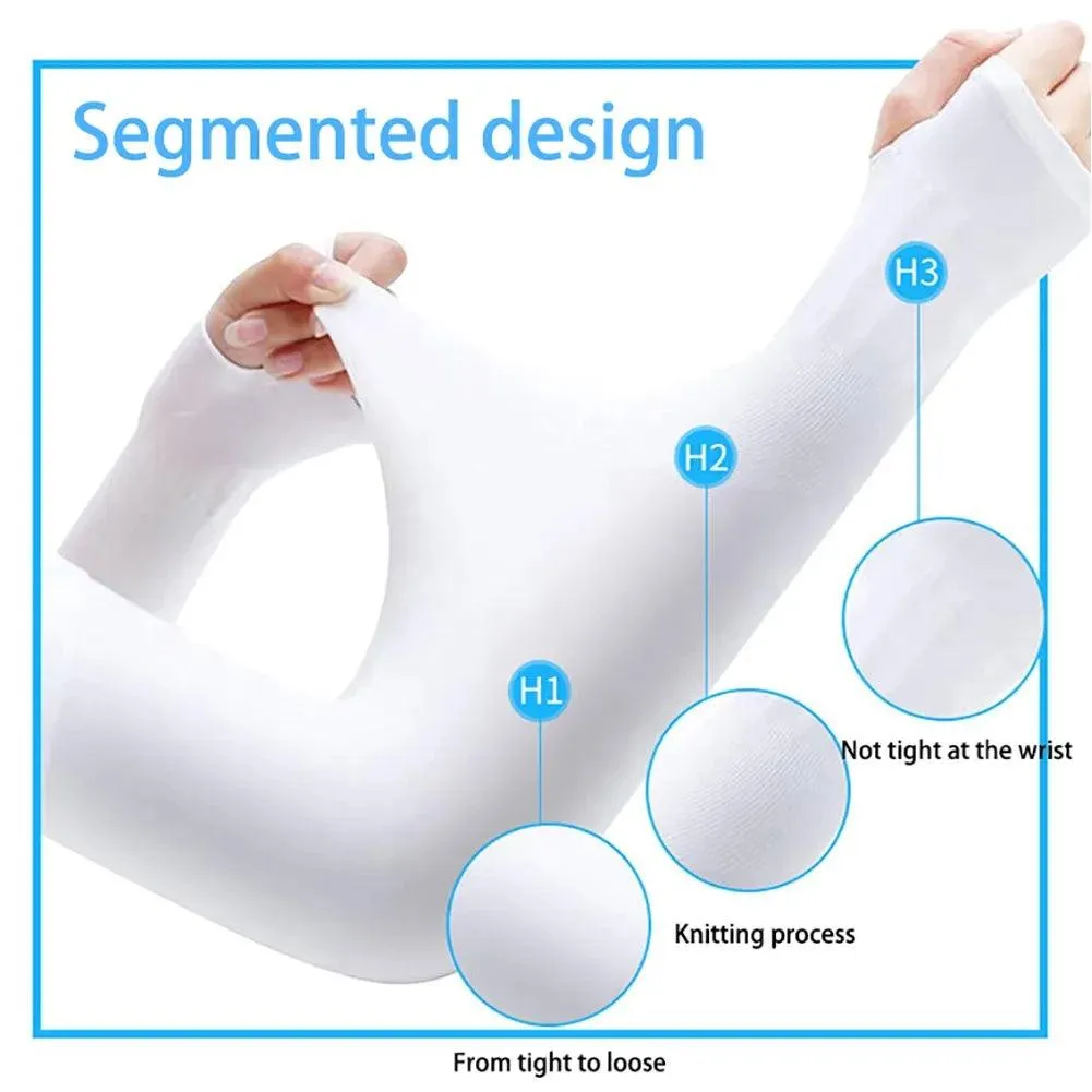 Ice Fabric Arm Sleeves Color Navy Blue
