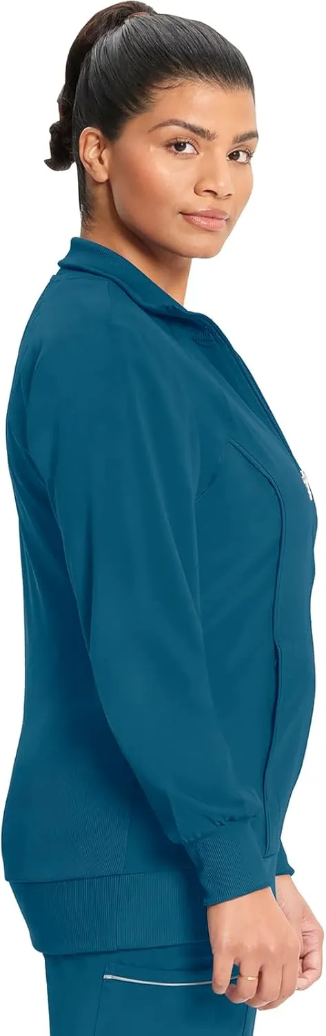 Infinity by Cherokee Zip Front Scrub Jackets for Women, 4-Way Stretch Fabric, 2391A