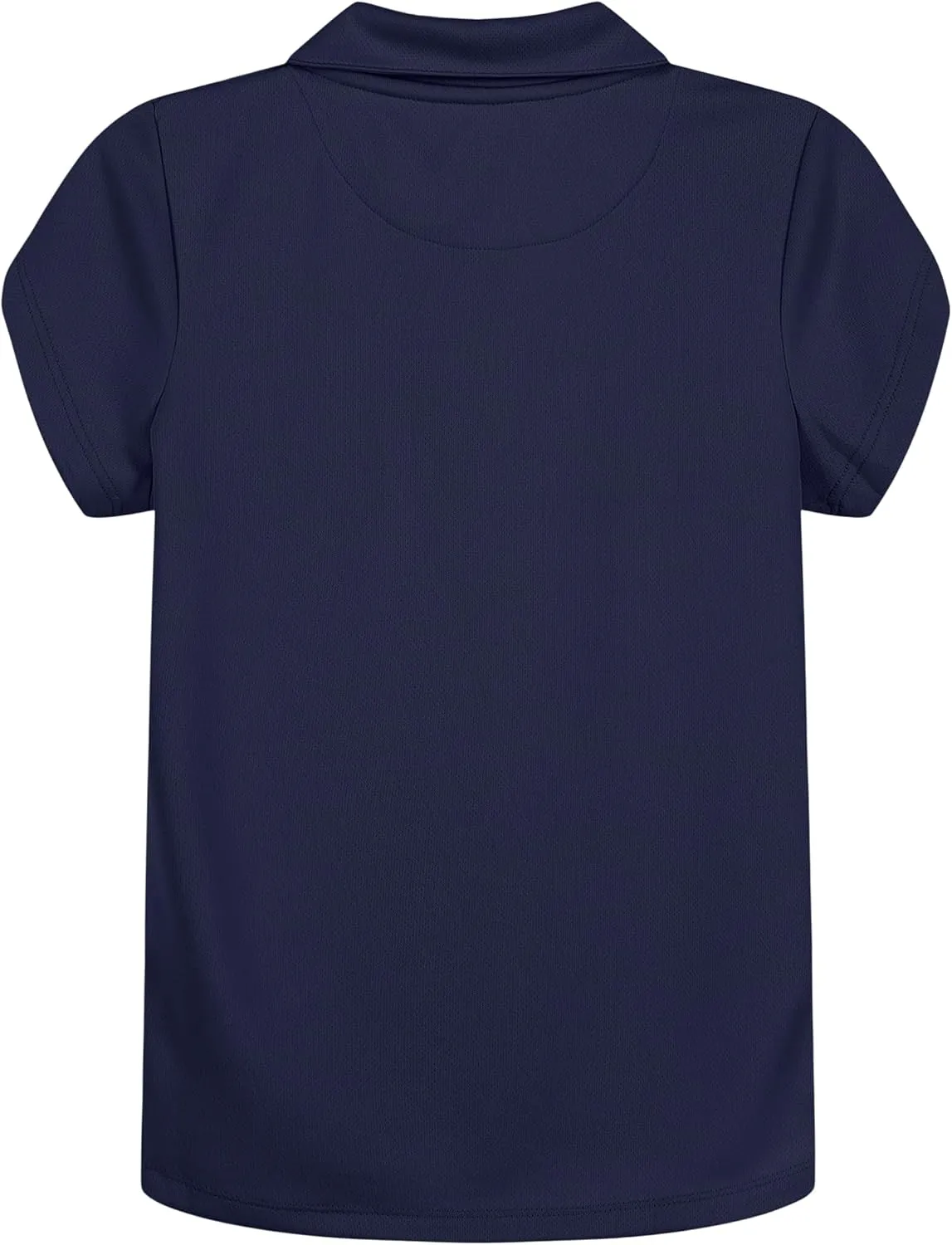 IZOD Girls' School Uniform Short Sleeve Polo Shirt, Button Closure, Moisture Wicking/Performance Material, Fade Resistant