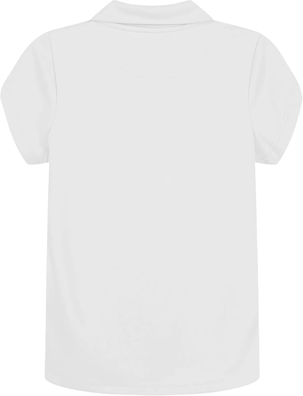 IZOD Girls' School Uniform Short Sleeve Polo Shirt, Button Closure, Moisture Wicking/Performance Material, Fade Resistant
