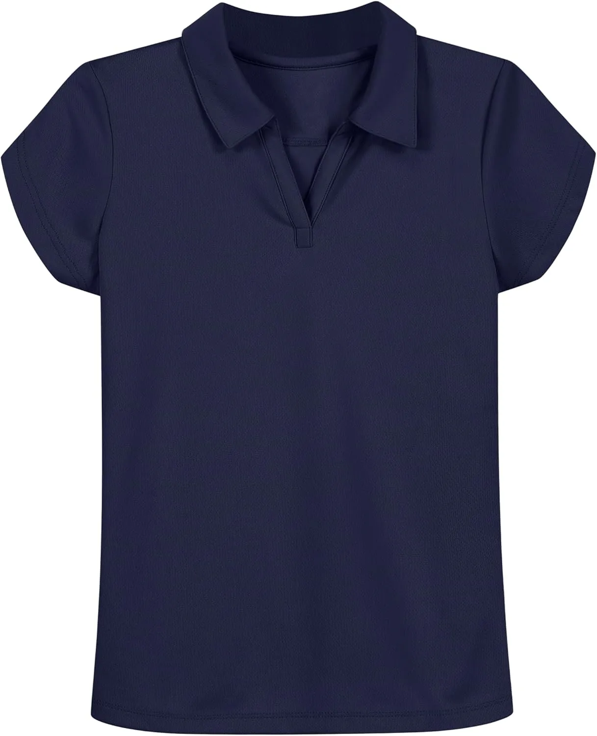IZOD Girls' School Uniform Short Sleeve Polo Shirt, Button Closure, Moisture Wicking/Performance Material, Fade Resistant