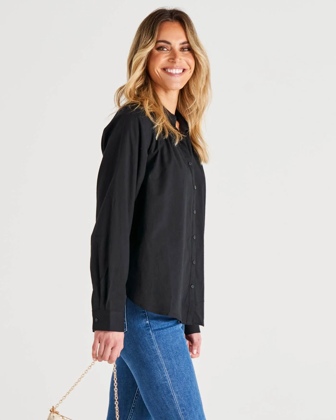 Jackie cotton Blouse - Black