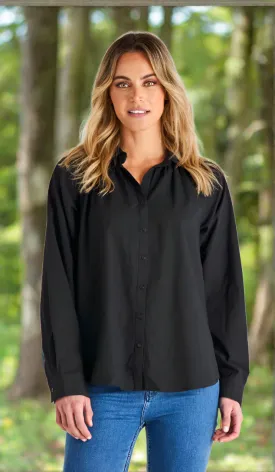 Jackie cotton Blouse - Black