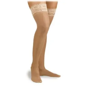 Jobst Activa Sheer Thigh High 15-20 Closed Toe With Lace Band Sun Bronze