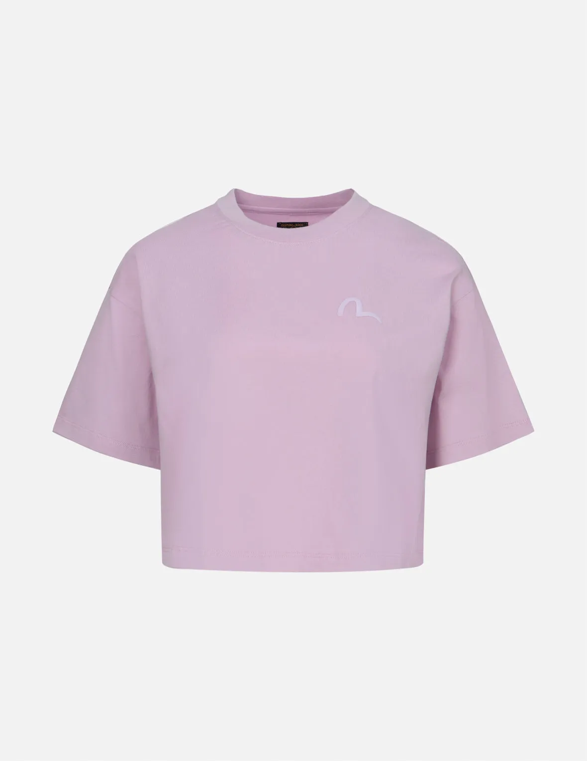 Kamon and Wisteria Print Cropped T-Shirt