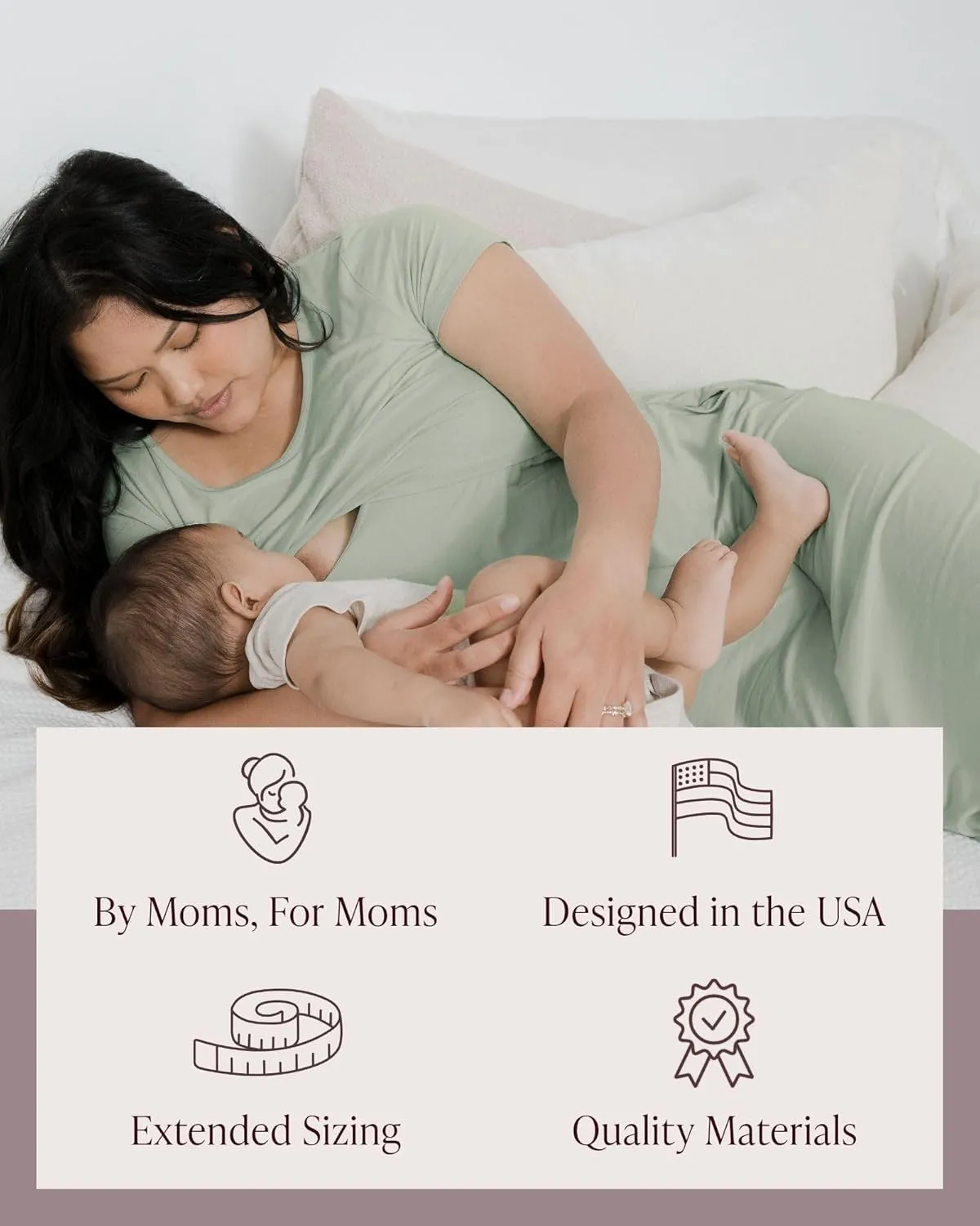 Kindred Bravely Eleanora Ultra Soft Maternity Nursing Dress | Short Sleeve Breastfeeding Dress with Pockets