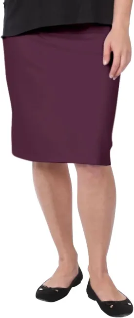 Kosher Casual Modest Knee Length Pencil Skirt for Women in Lightweight Cotton Spandex