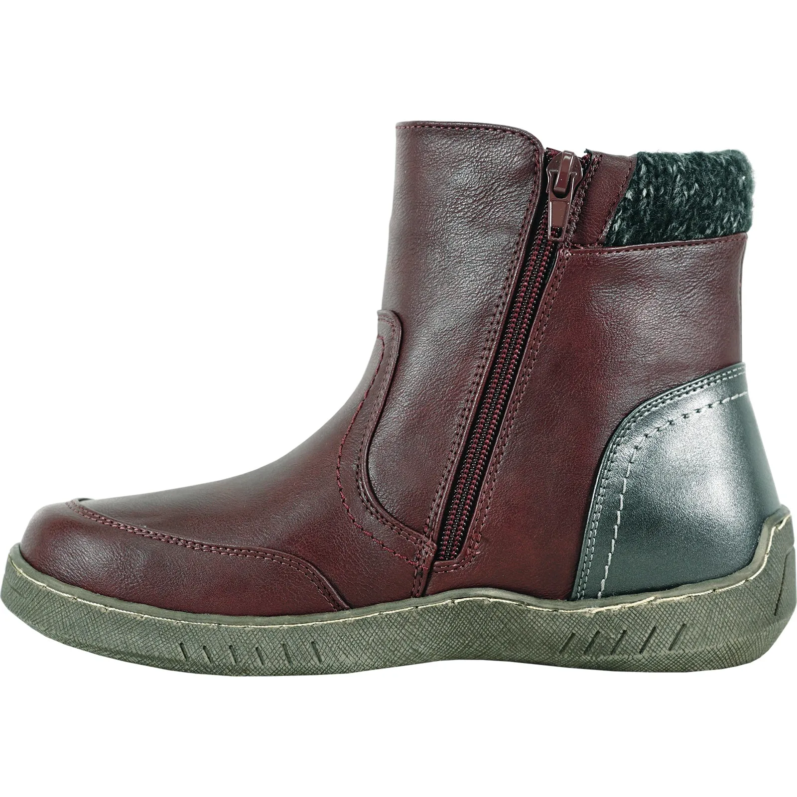 KOZI Women Boot Riley-4 Ankle Casual Boot Burgundy