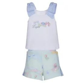 LAPIN HOUSE PASTEL BOW TOP & SHORT SET