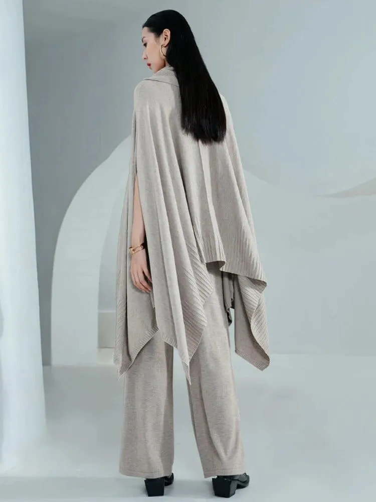 Leana Asymmetrical Cowl Neck Sweater