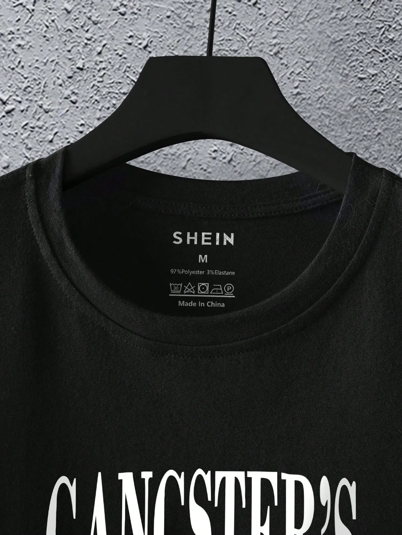 Manfinity Dauomo Men's Character Slogan Printed Drop Shoulder T-Shirt
