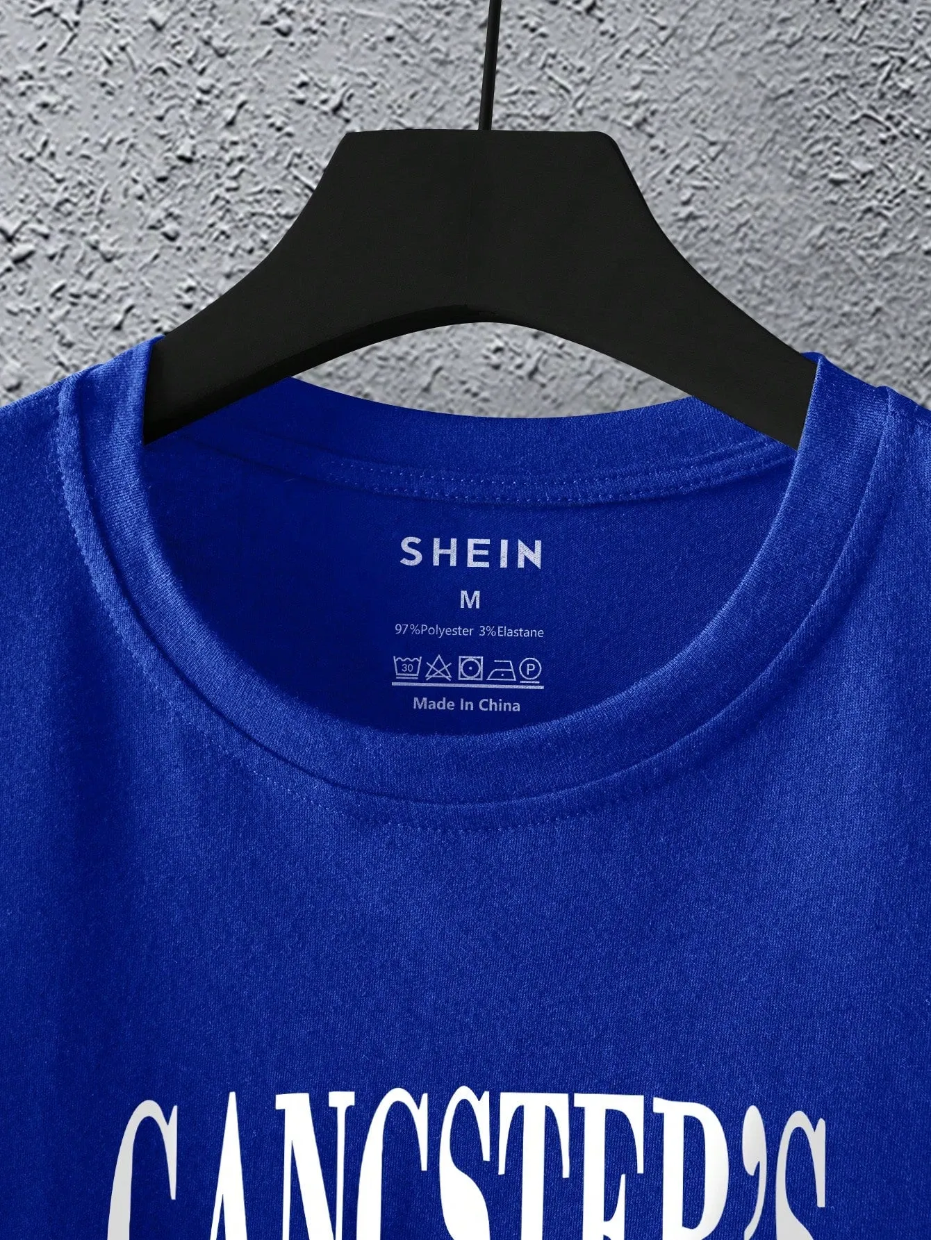 Manfinity Dauomo Men's Character Slogan Printed Drop Shoulder T-Shirt