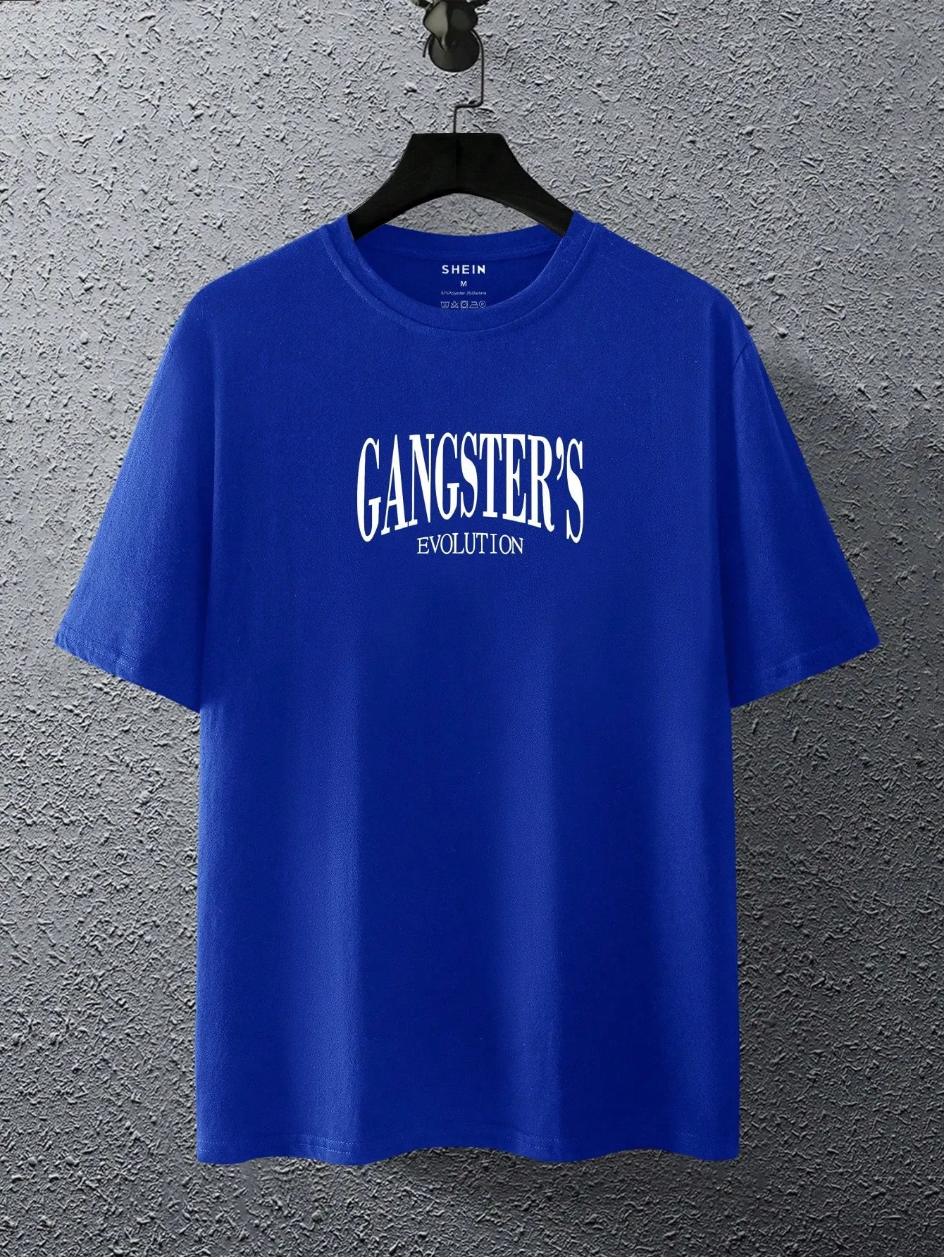 Manfinity Dauomo Men's Character Slogan Printed Drop Shoulder T-Shirt