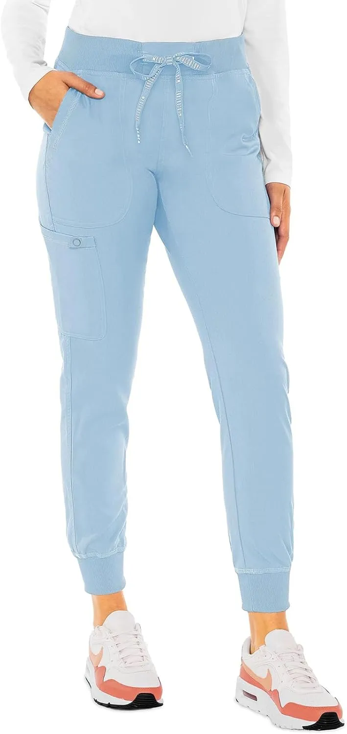 Med Couture Scrub Pants for Women Jogger Pant with 5 Pockets, Lightweight, Ultra Soft, 2-Way Stretch Fabric - MC7710