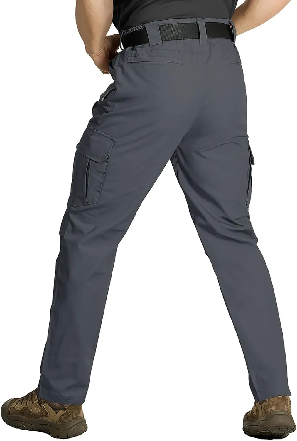 Men's Tactical Cargo Pants, Lightweight Water-Resistant, Ripstop Fabric for Hiking, Work, Outdoor Activities
