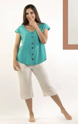 Molu Cap Sleeve Blouse by Dunes