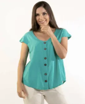 Molu Cap Sleeve Blouse by Dunes