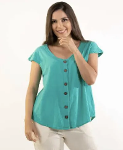 Molu Cap Sleeve Blouse by Dunes