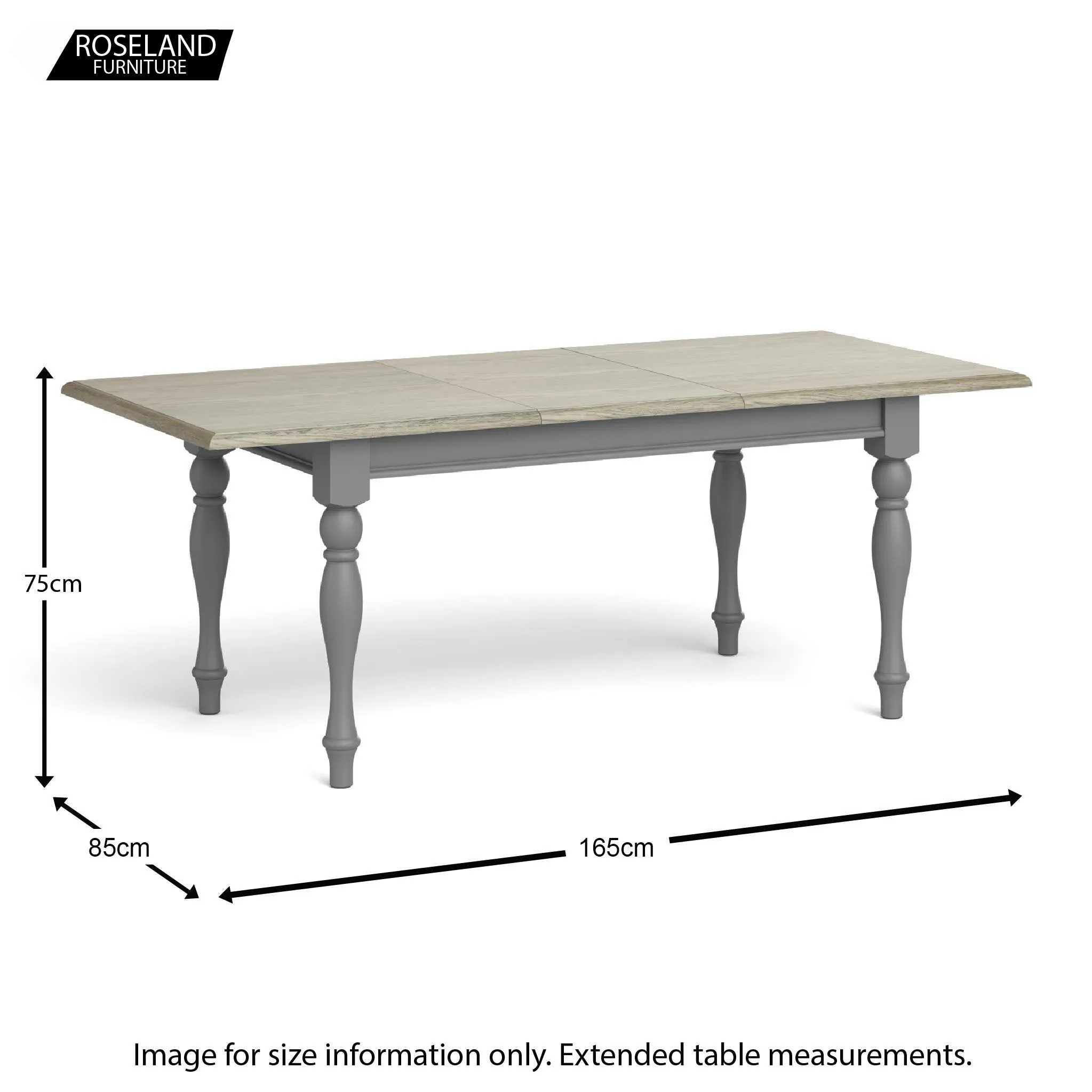 Mulsanne Grey Compact Extending Table