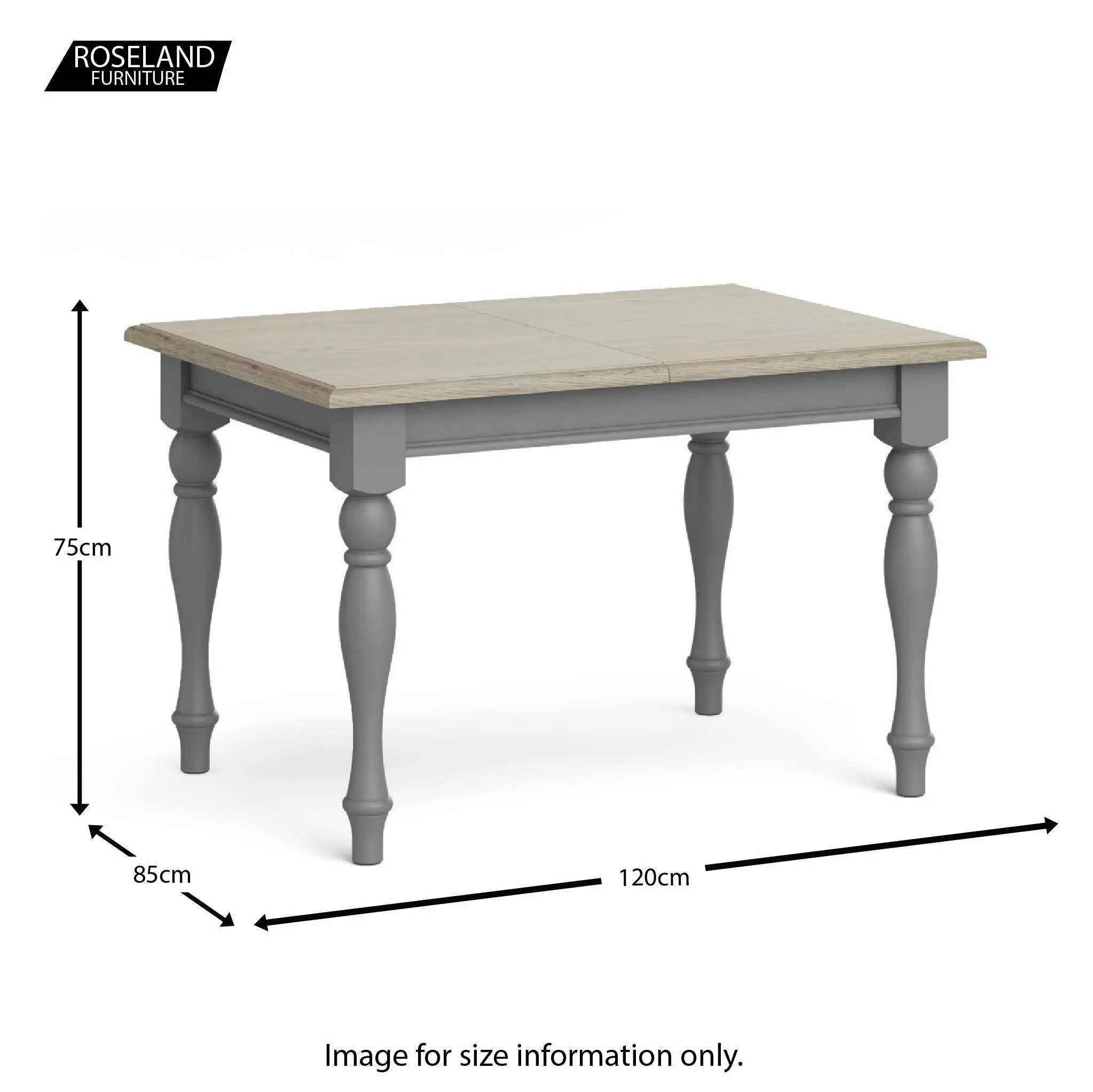 Mulsanne Grey Compact Extending Table