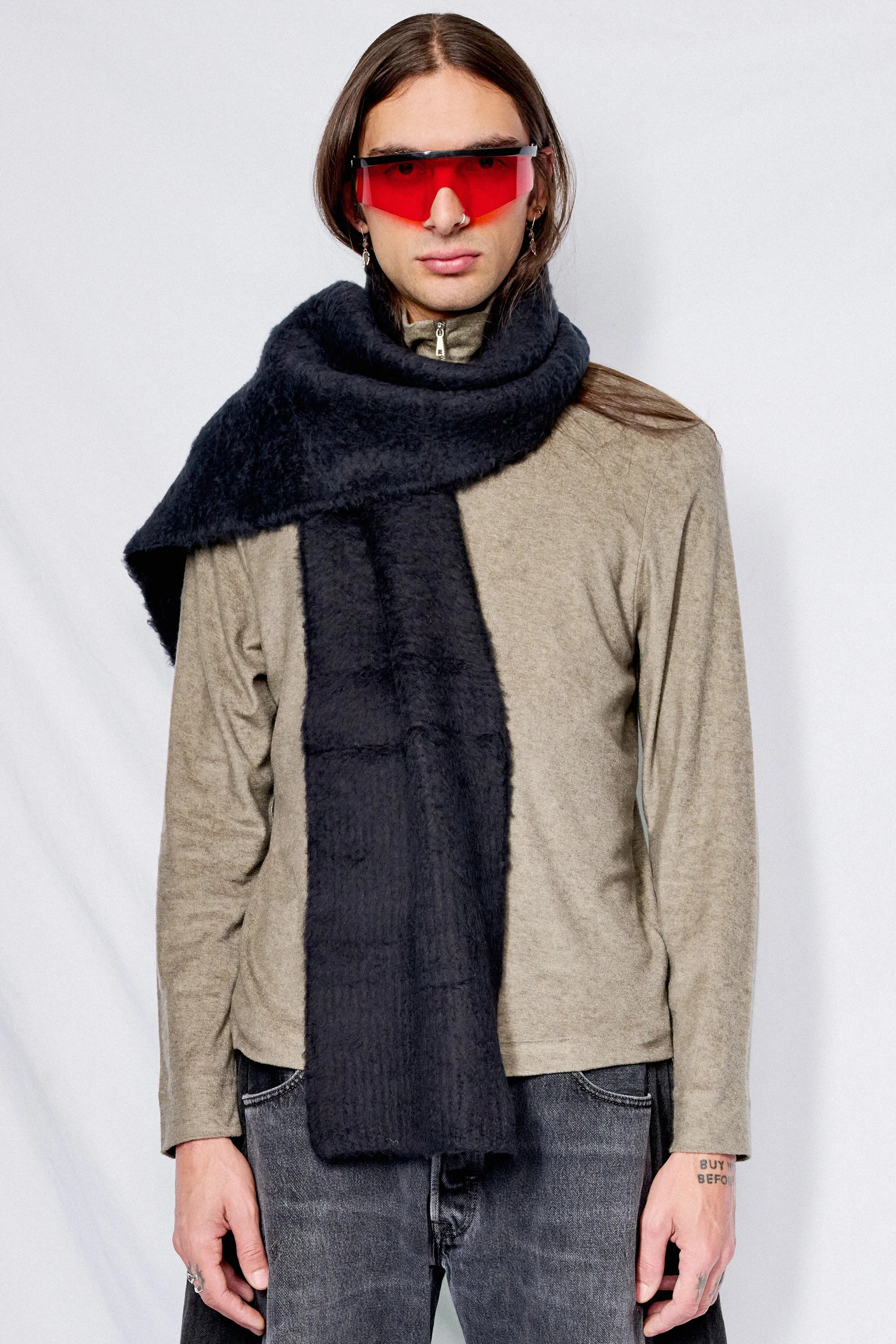 Nero Brushed Scarf