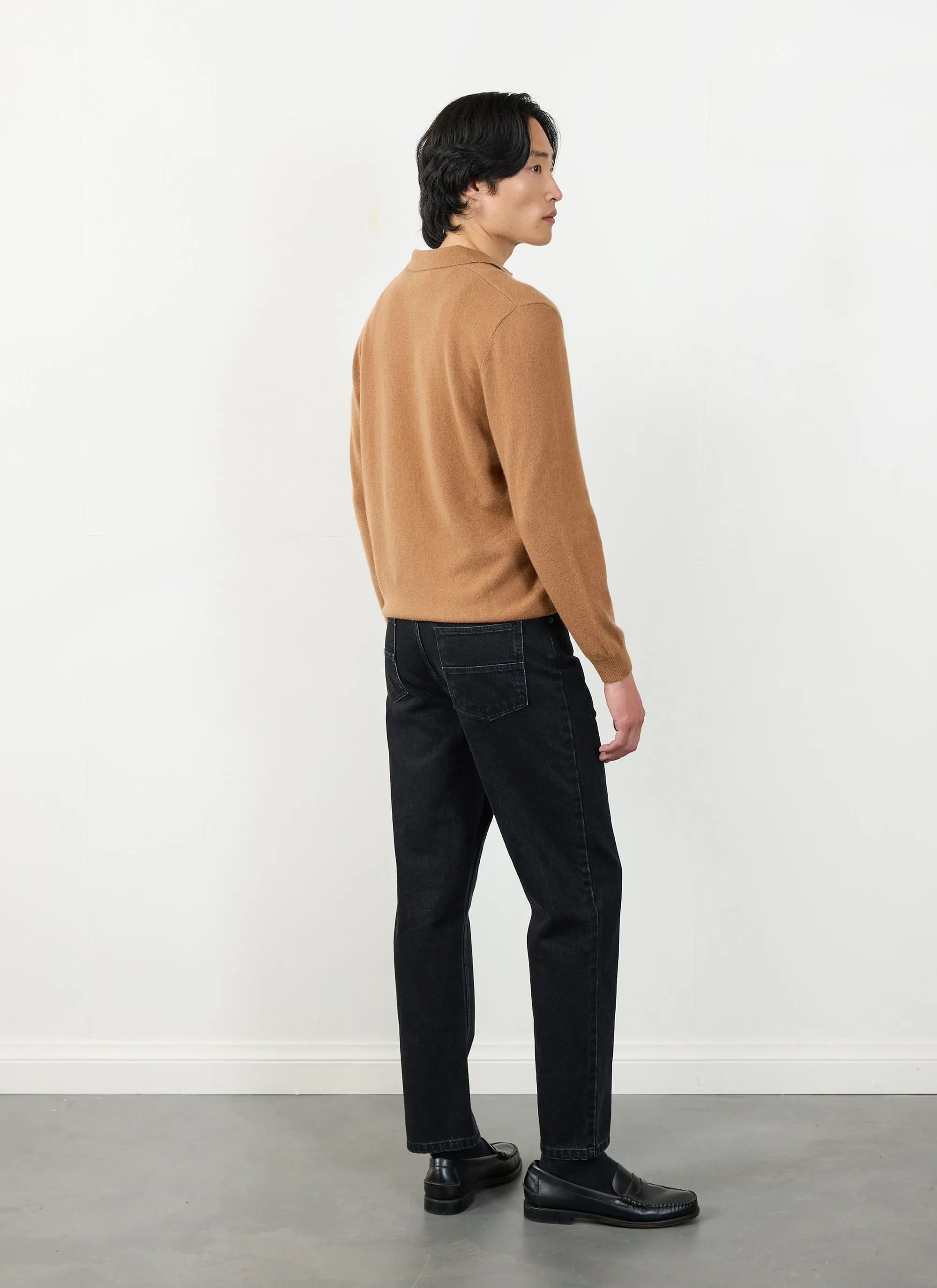 Network Long Sleeve Polo | Merino Wool | Rust