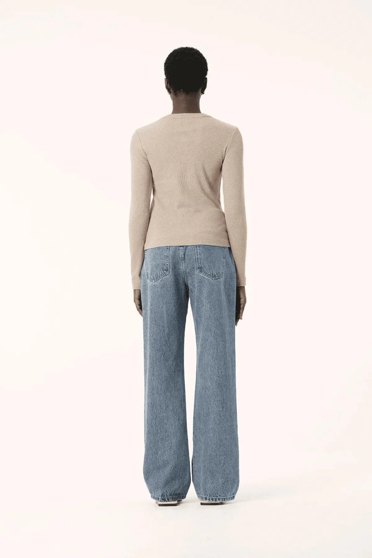 NOLA LONG SLEEVE TOP OATMARLE