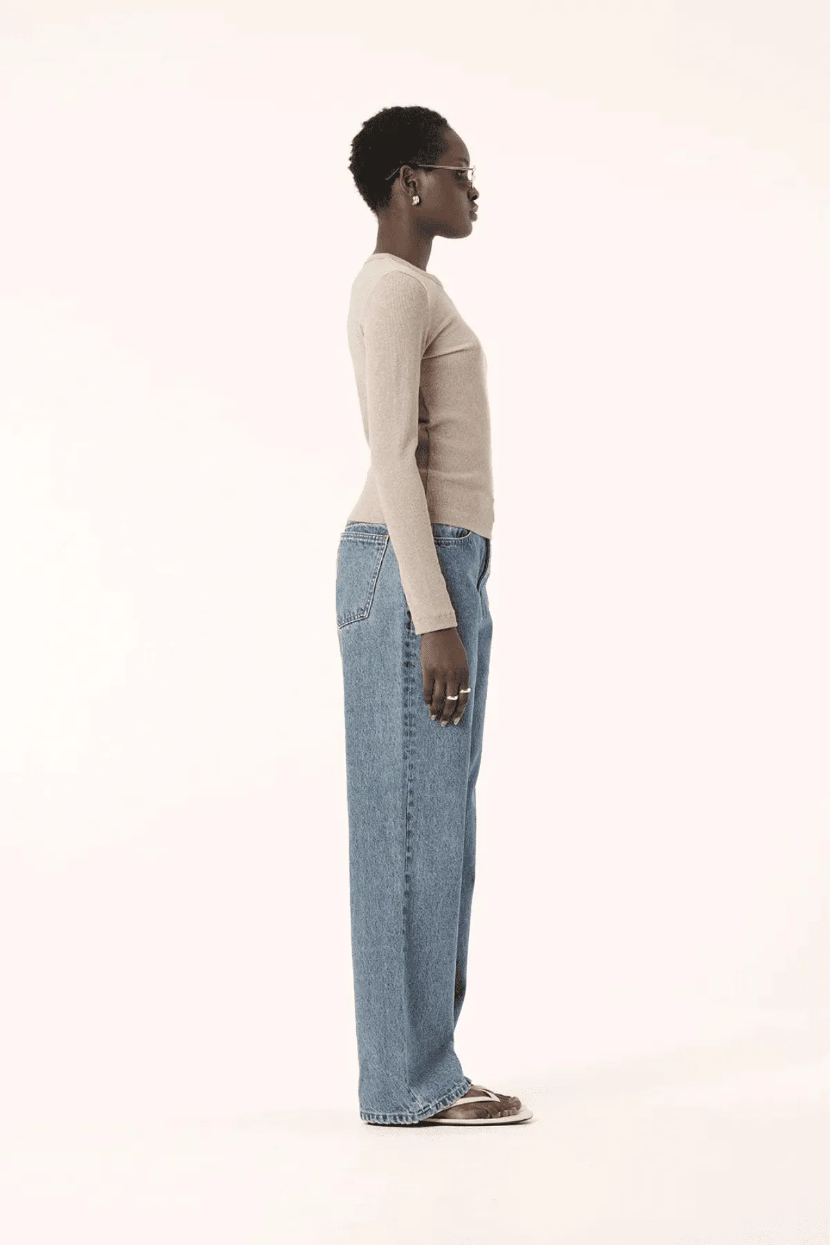 NOLA LONG SLEEVE TOP OATMARLE