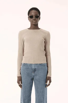 NOLA LONG SLEEVE TOP OATMARLE