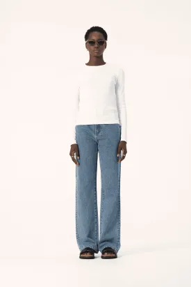 NOLA LONG SLEEVE TOP WHITE