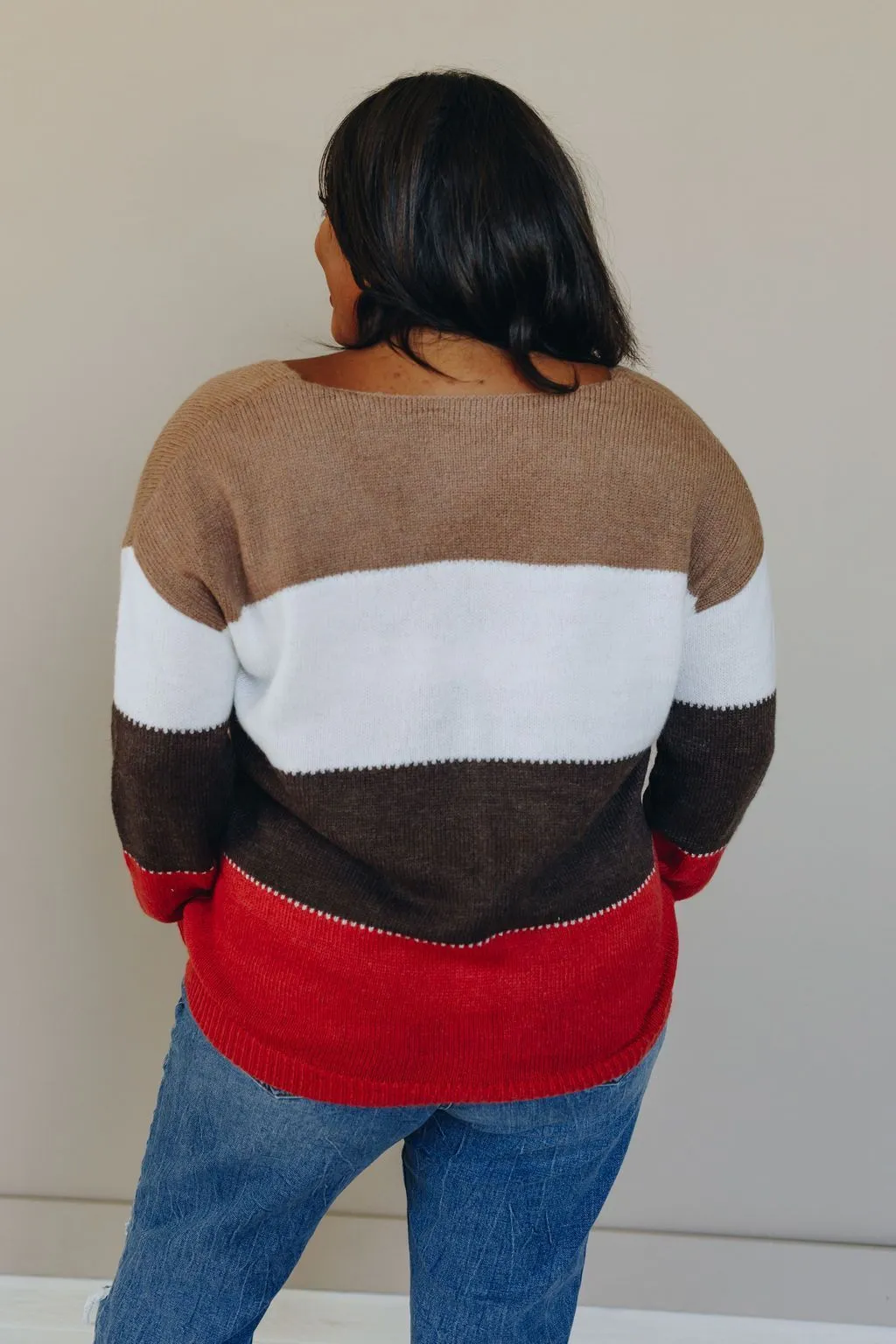 Not A Worry Color-Block Sweater