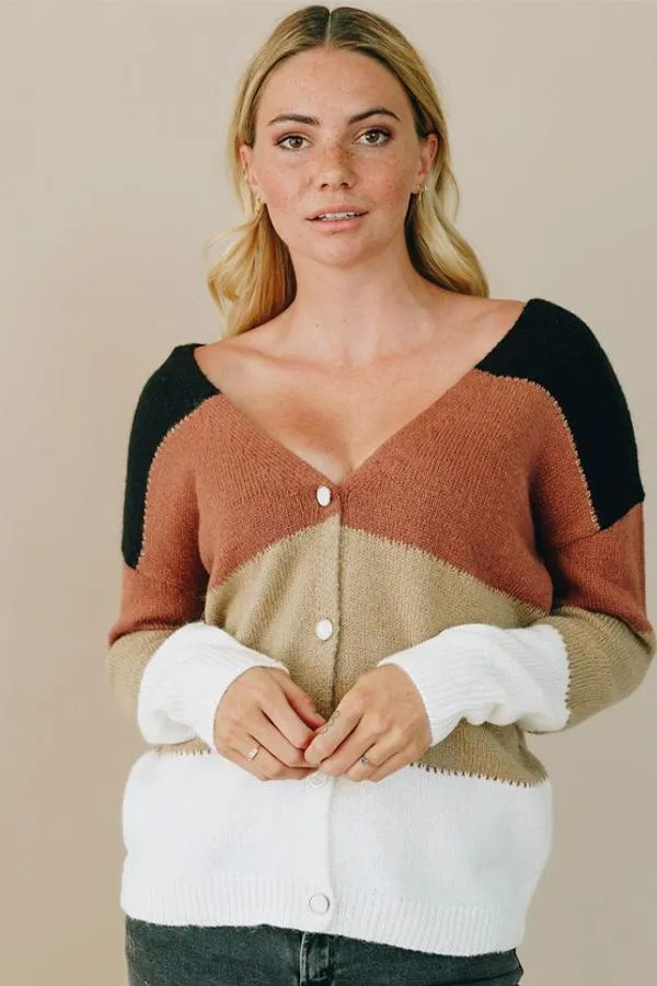 Not A Worry Color-Block Sweater