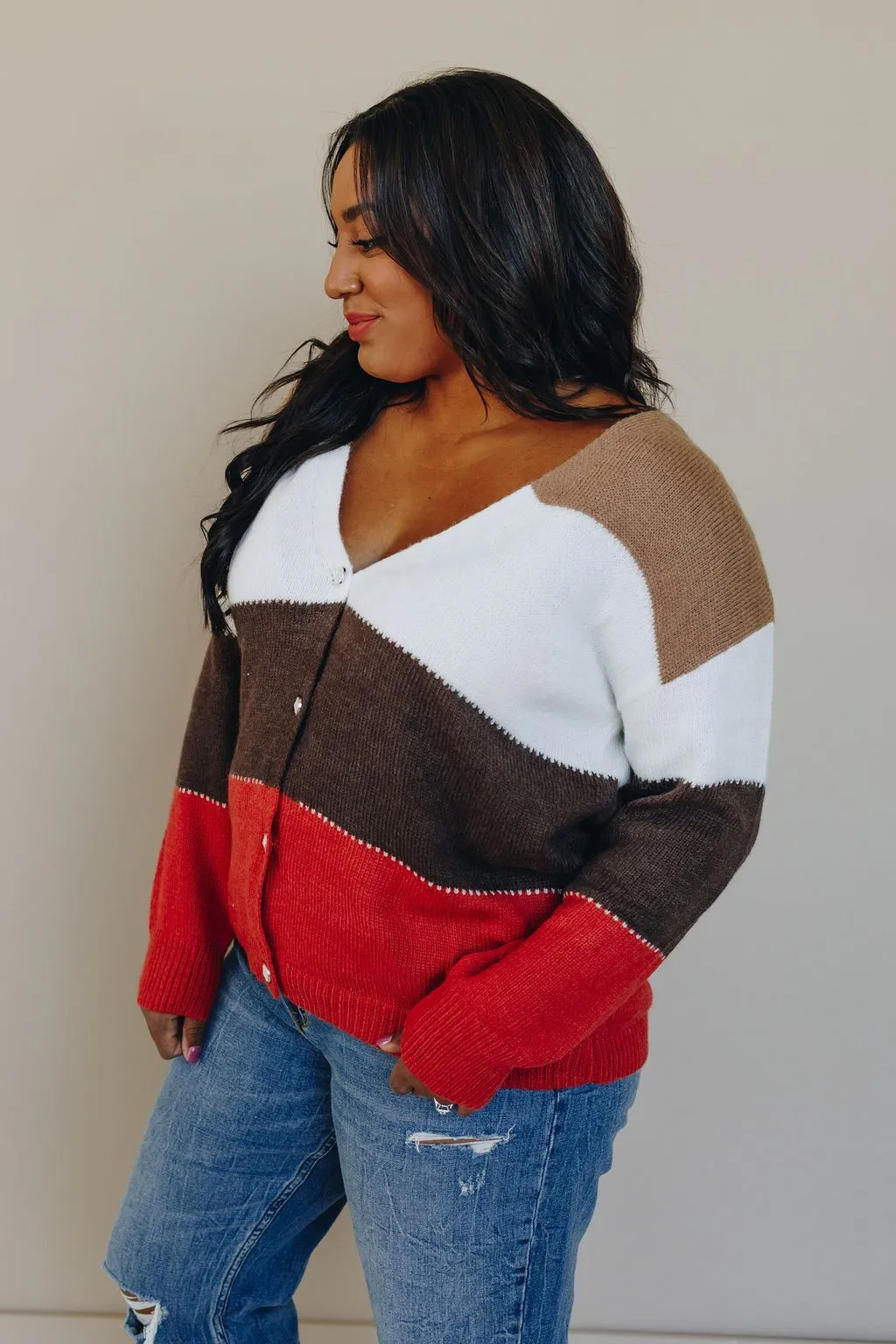 Not A Worry Color-Block Sweater