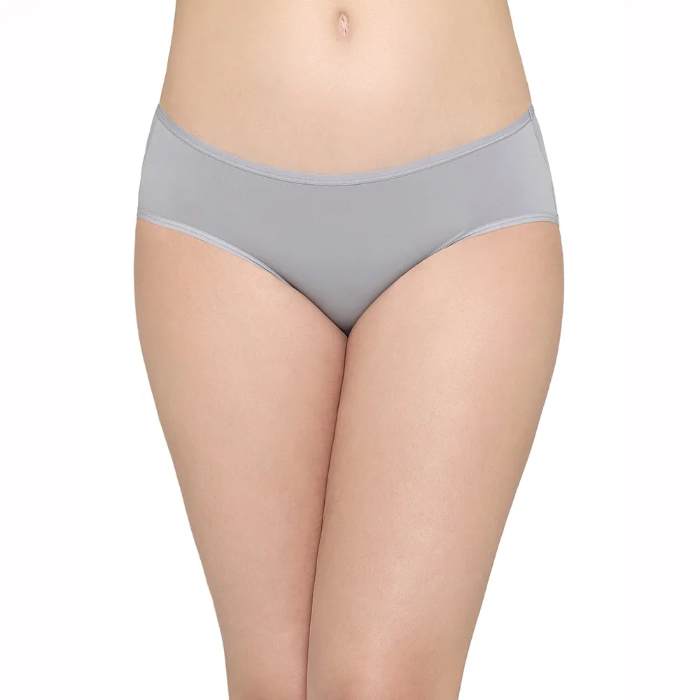 Nylon Mid Waist Medium Coverage Everyday Wear Pack of 3 Hipster Panty