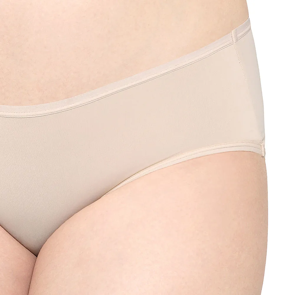 Nylon Mid Waist Medium Coverage Everyday Wear Pack of 3 Hipster Panty