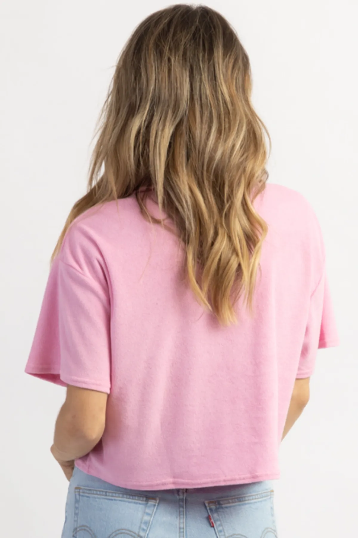 OH POOL BOY PINK TERRYCLOTH TOP