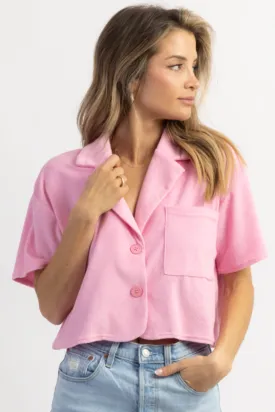 OH POOL BOY PINK TERRYCLOTH TOP