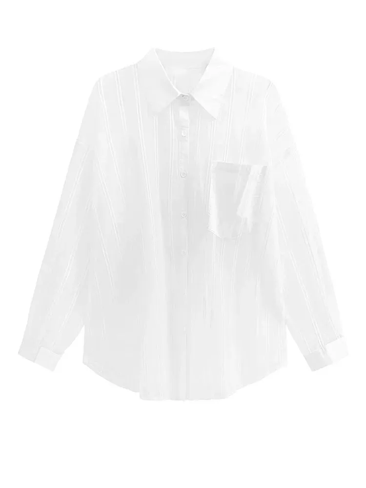 Pre Order:  Thin Big Size Mesh Blouse