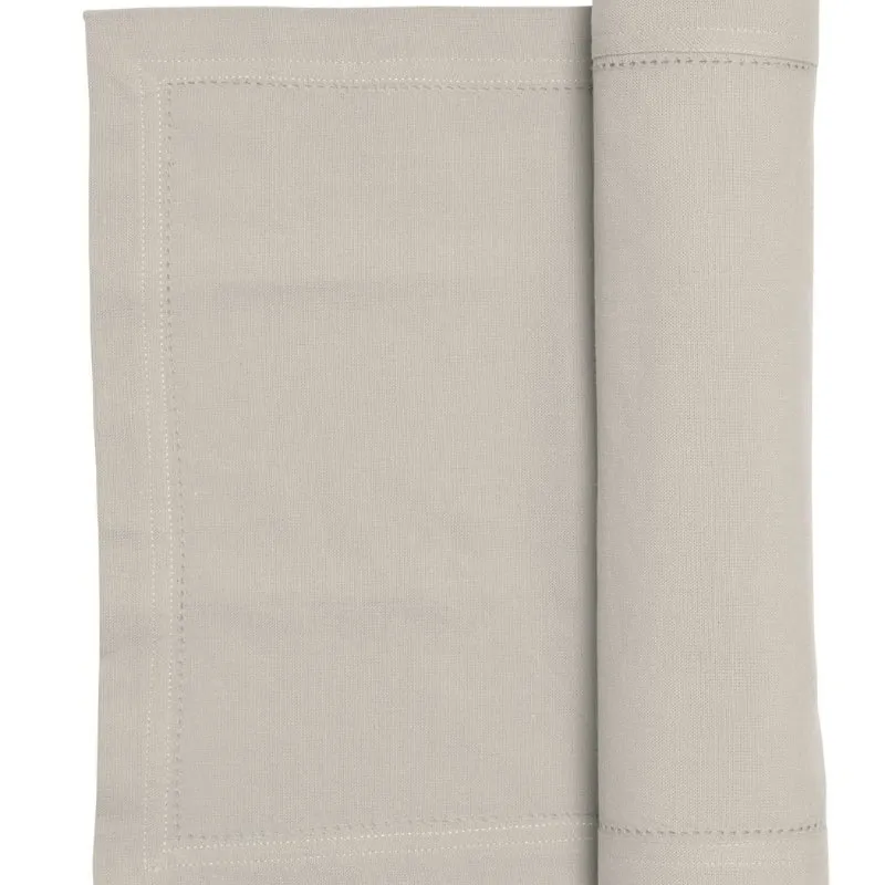 RANS Elegant Hemstitch Oatmeal Runner